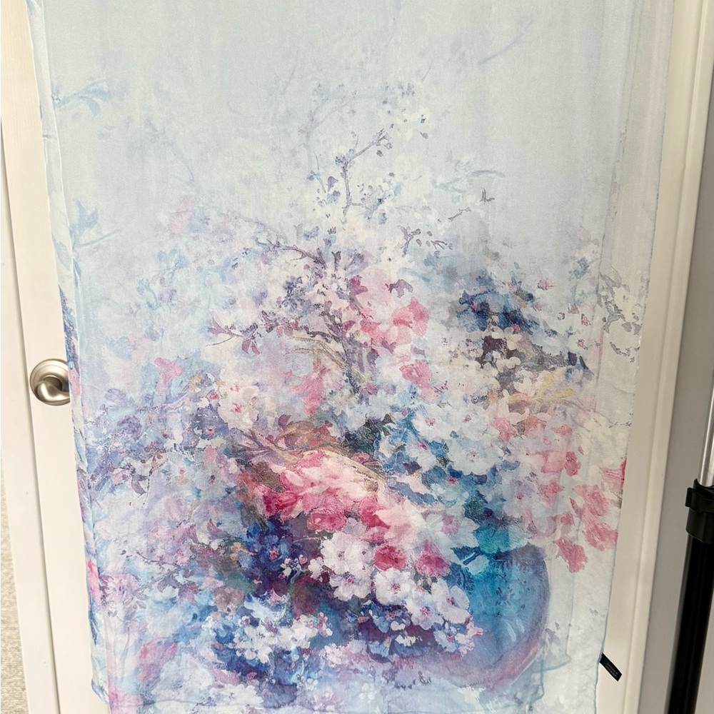 Dreamy Pink and Blue Fluid Scarf